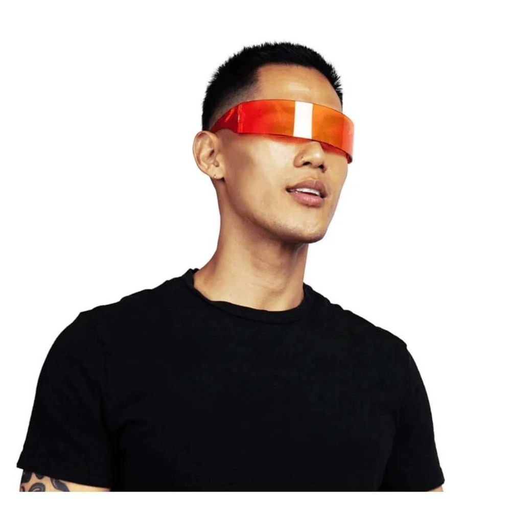 Tipsy Elves Unisex OS Cyclops Sunglasses Plastic Red Futuristic Cyber Rave Y2K